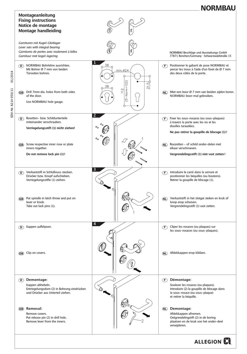 Allegion NORMBAU 2657720 Fixing instructions