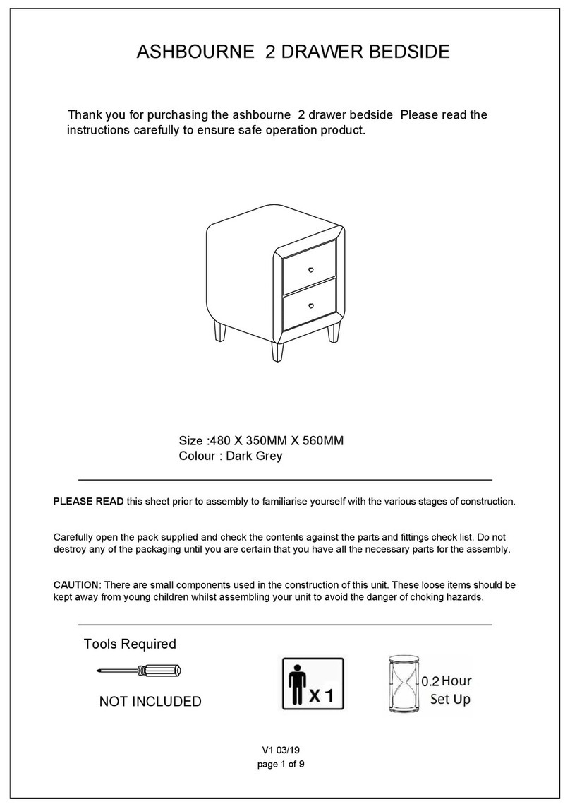 BIG FURNITURE WAREHOUSE ASHBOURNE G-ASH2DBGRY User manual