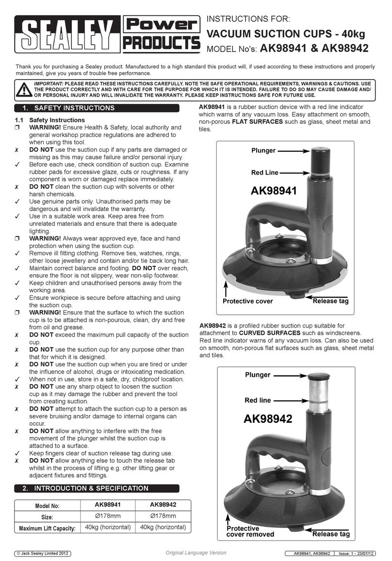 Sealey AK98941 User manual