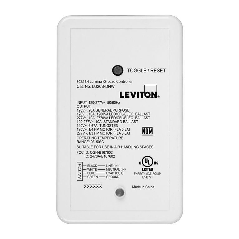 Leviton Lumina LU20S-DNW installation instructions