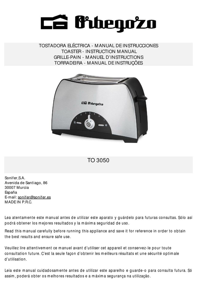 Orbegozo TO 3050 instruction manual