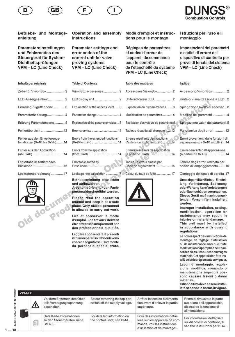 Dungs VPM-LC Operation and assembly instructions