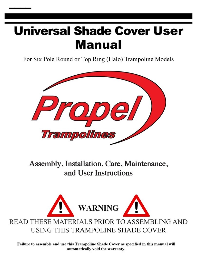 Propel Trampolines Shade Cover Universal user manual