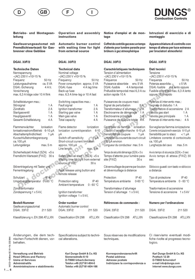 Dungs DGAI. 33F/2 Service manual