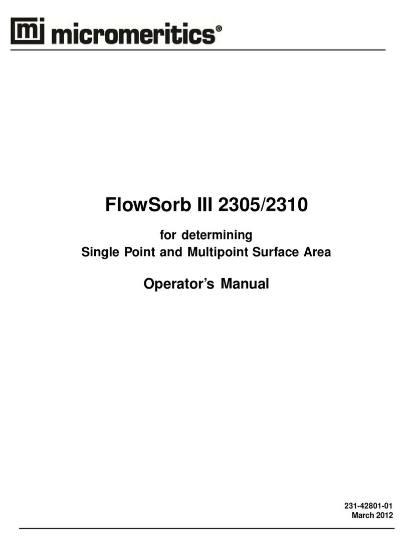 Micromeritics FlowSorb III 2305 User manual