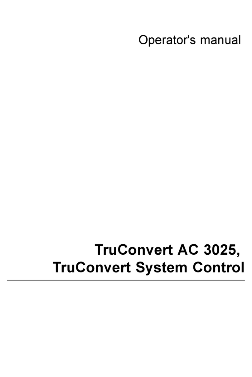 Trumpf TruConvert AC 3025 Operator's manual