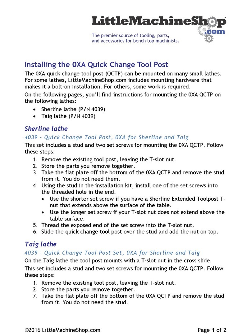LittleMachineShop.com 0XA quick start guide