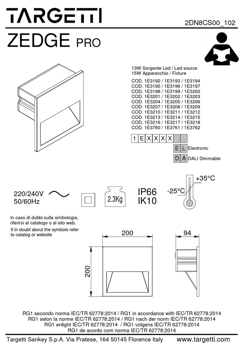 Targetti ZEDGE PRO 1E3192 manual