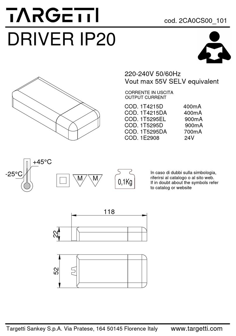 Targetti DRIVER IP20 manual