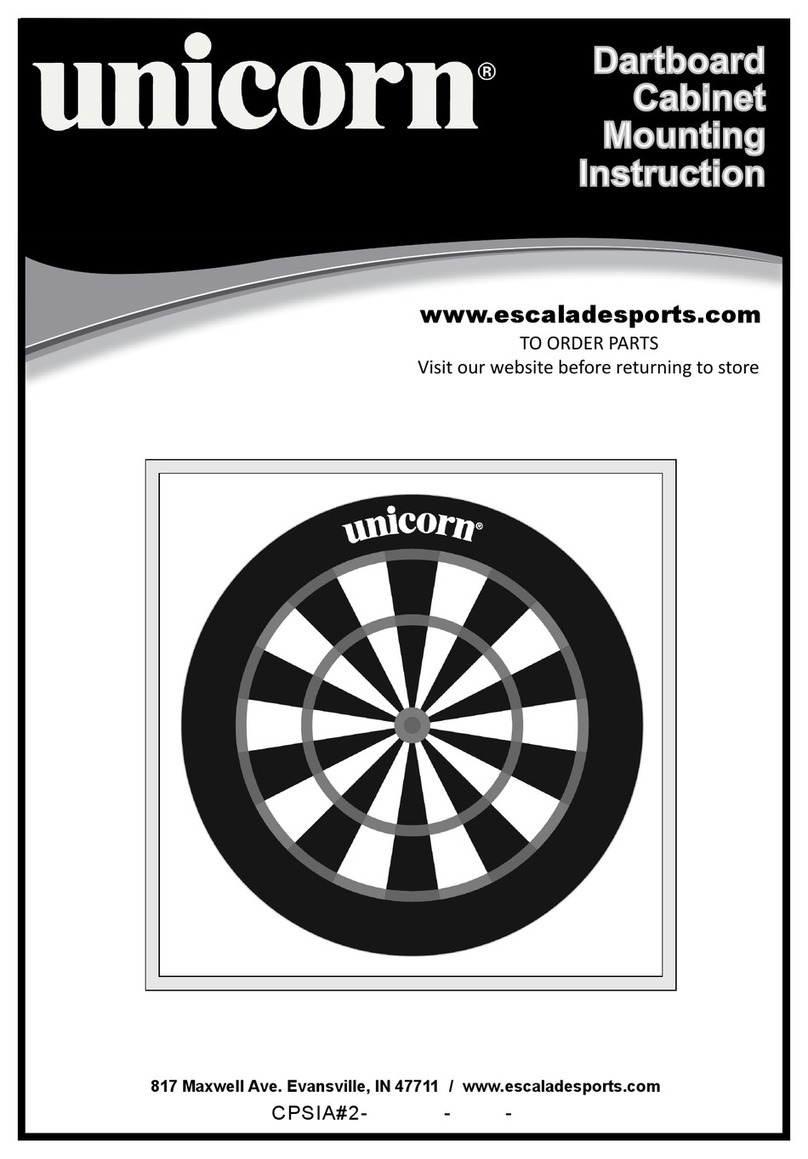 Unicorn Dartboard Cabinet Mounting instruction