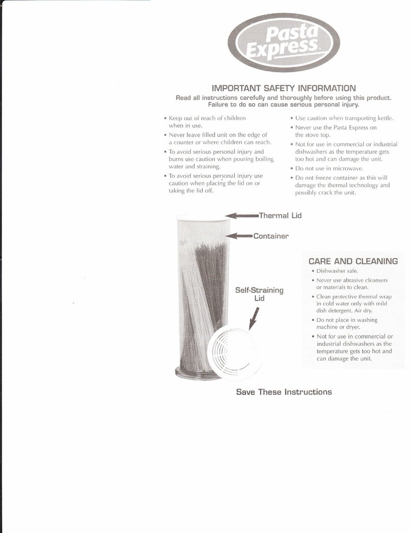 Tristar Products Pasta Express manual