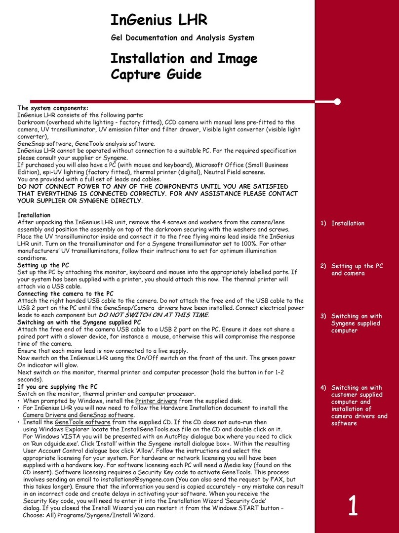 Syngene InGenius LHR Installation and Image Capture Guide