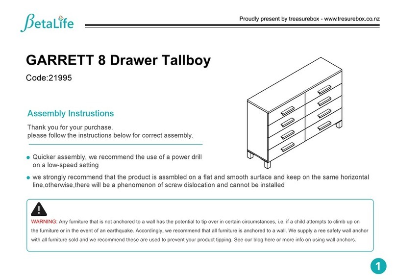 BetaLife GARRETT 21995 Assembly instructions BetaLife GARRETT 21995 Assembly instructions