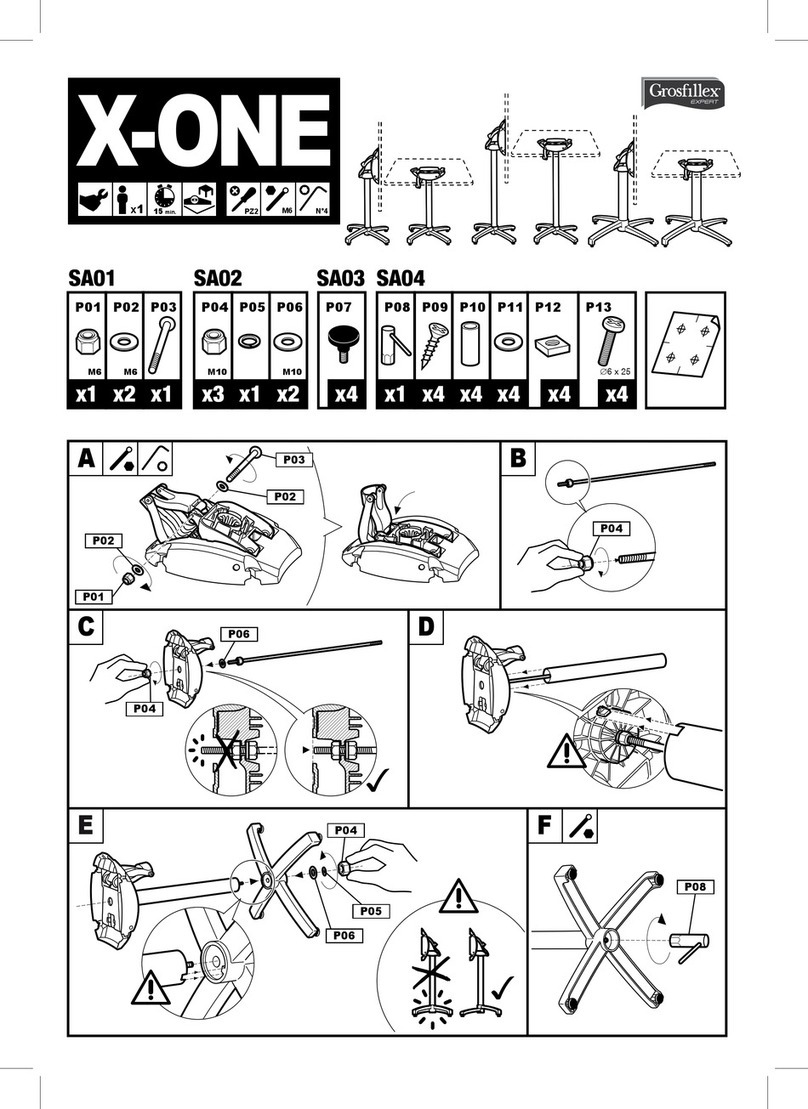 Grosfillex X-ONE USX1H009 manual