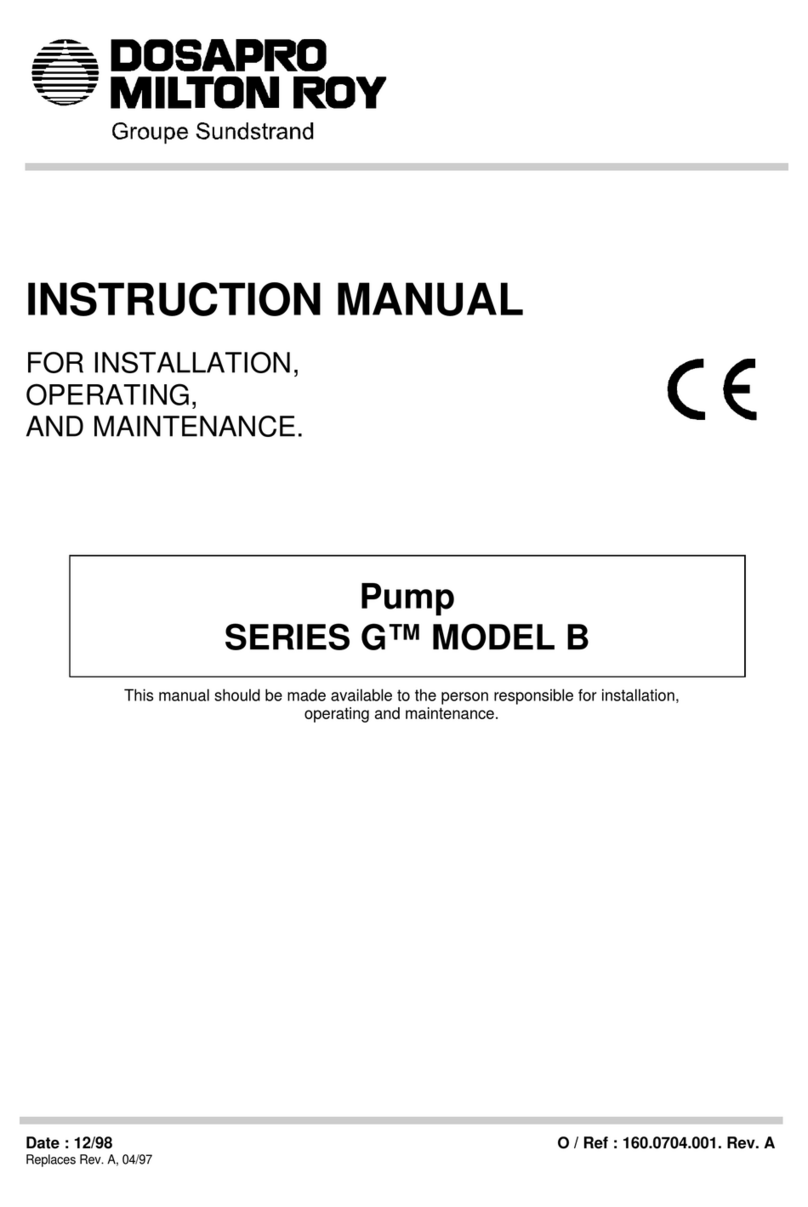 Dosapro Milton Roy G Series instruction manual Dosapro Milton Roy G Series instruction manual