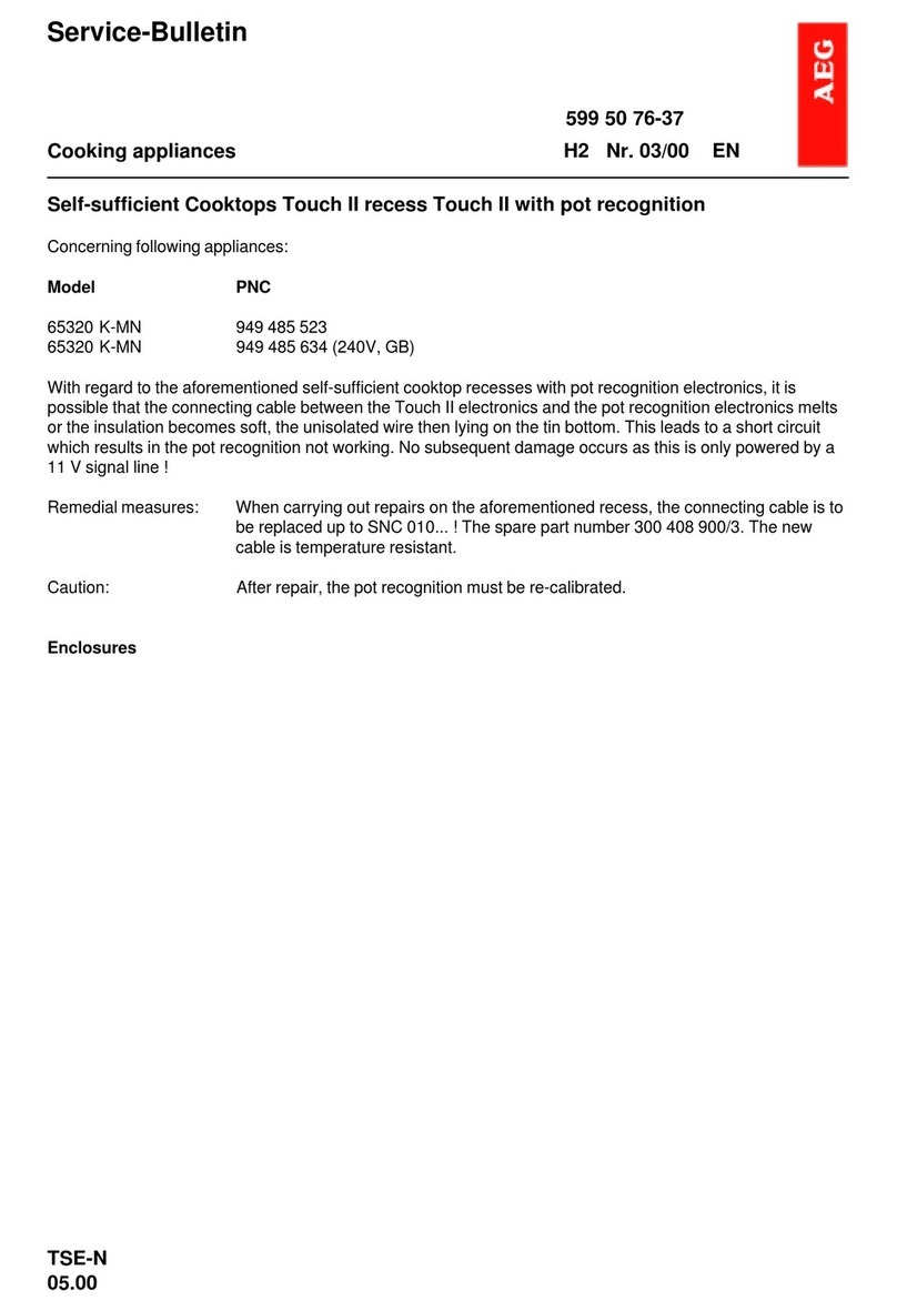 AEG Touch II 65320 K-MN Service bulletin