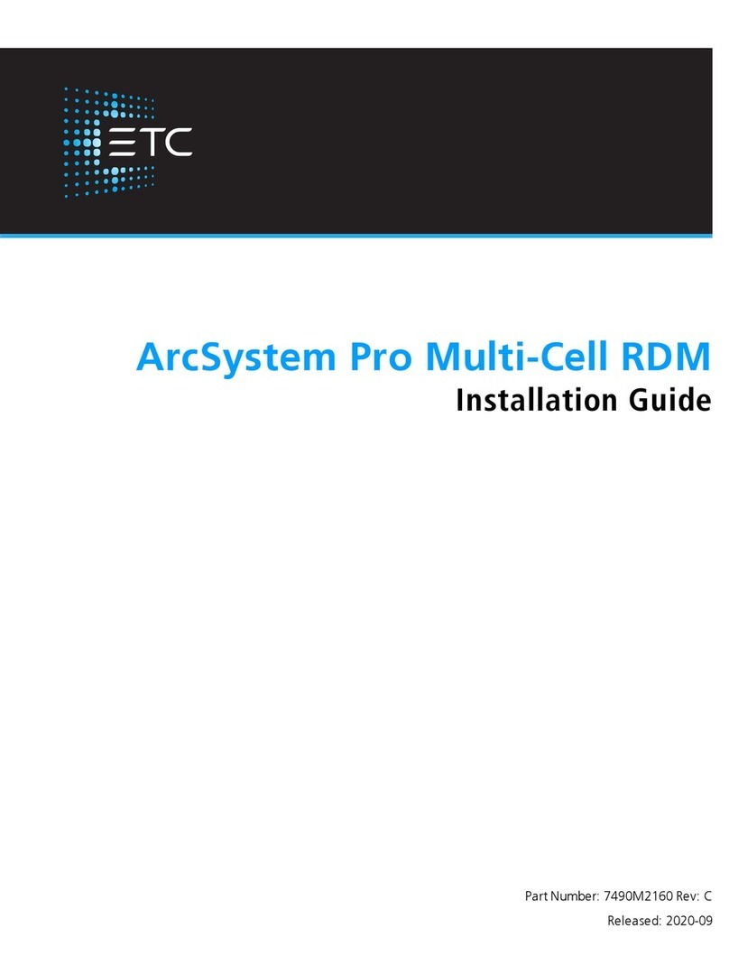 ETC ArcSystem Pro Multi-Cell RDM User manual ETC ArcSystem Pro Multi-Cell RDM User manual
