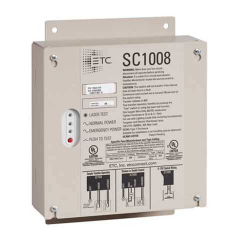 ETC SC1008 Branch Circuit Emergency Lighting Transfer... installation guide