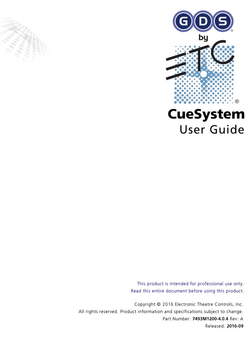 ETC GDS CueSystem User manual ETC GDS CueSystem User manual