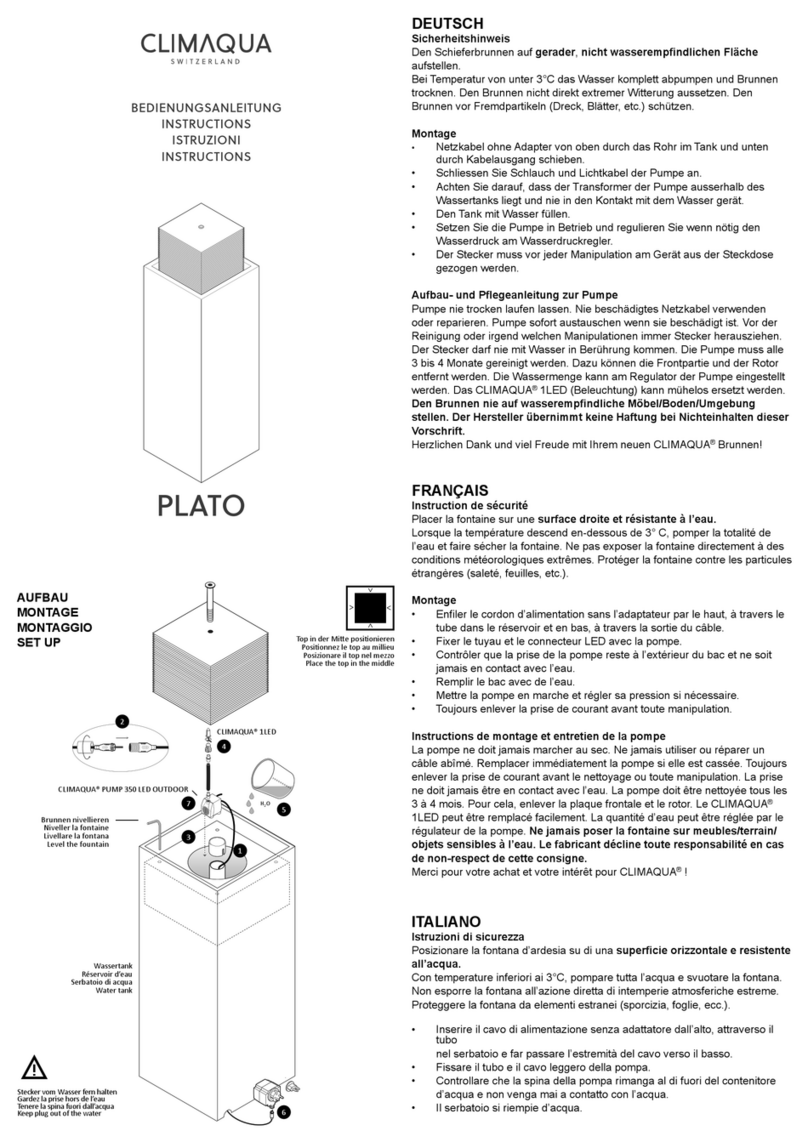 CLIMAQUA PLATO instructions CLIMAQUA PLATO instructions