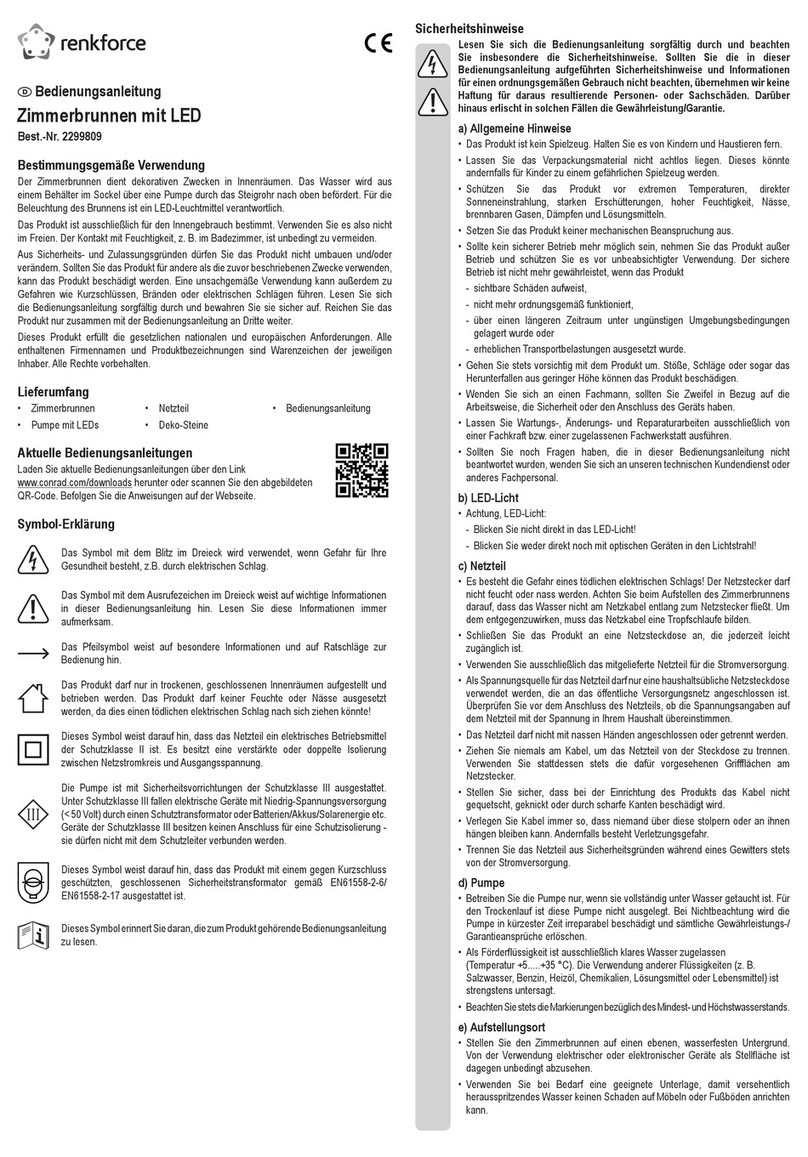 Renkforce 2299809 operating instructions Renkforce 2299809 operating instructions
