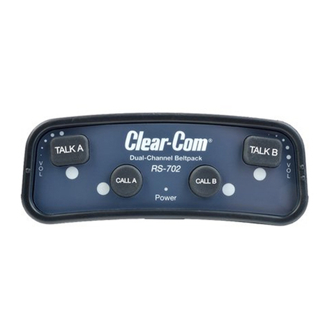 HME Clear-Com RS-702 User manual