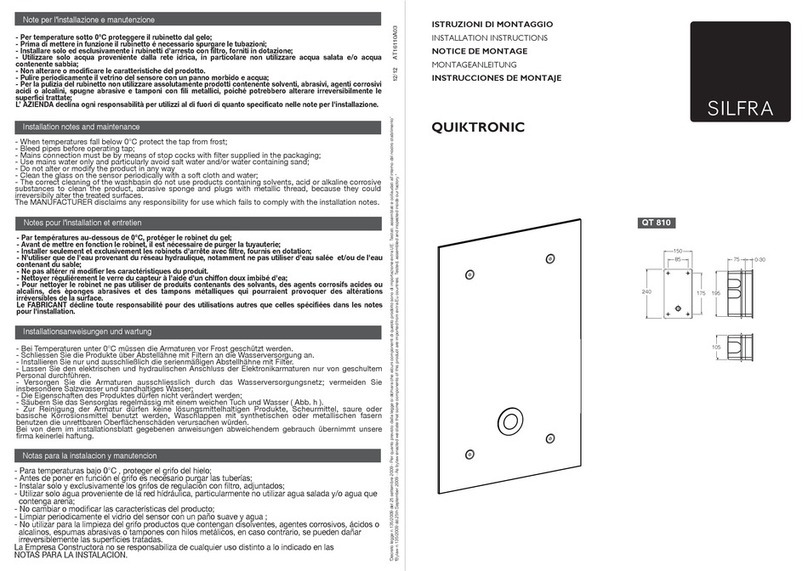 SILFRA QUIKTRONIC QT 810 installation instructions
