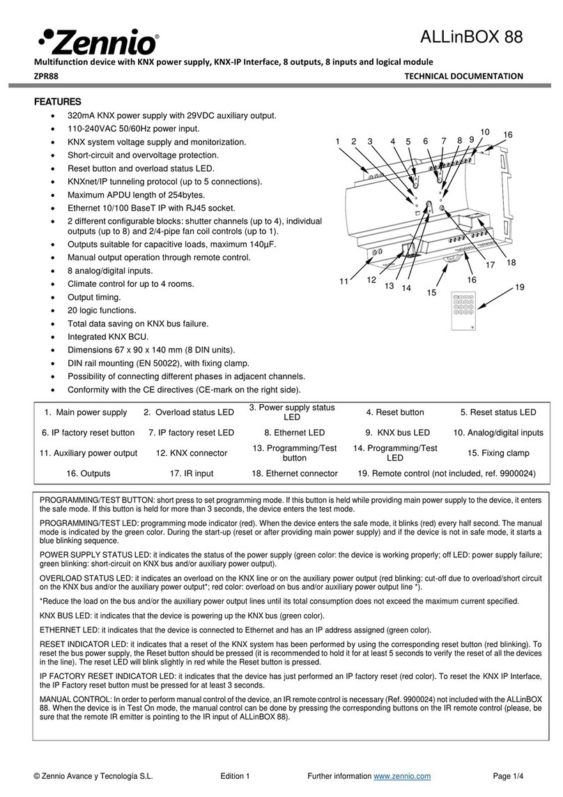 Zennio ALLinBOX 88 Technical documentation