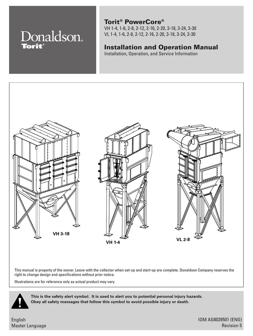 Donaldson Torit PowerCore VH 1-4 Installation and operation manual Donaldson Torit PowerCore VH 1-4 Installation and operation manual