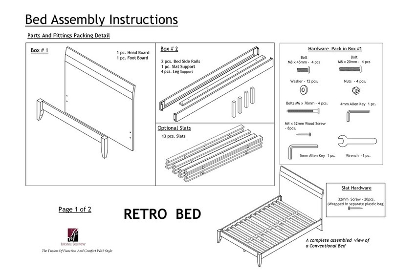 Lifestyle Solutions RETRO BED Assembly instructions