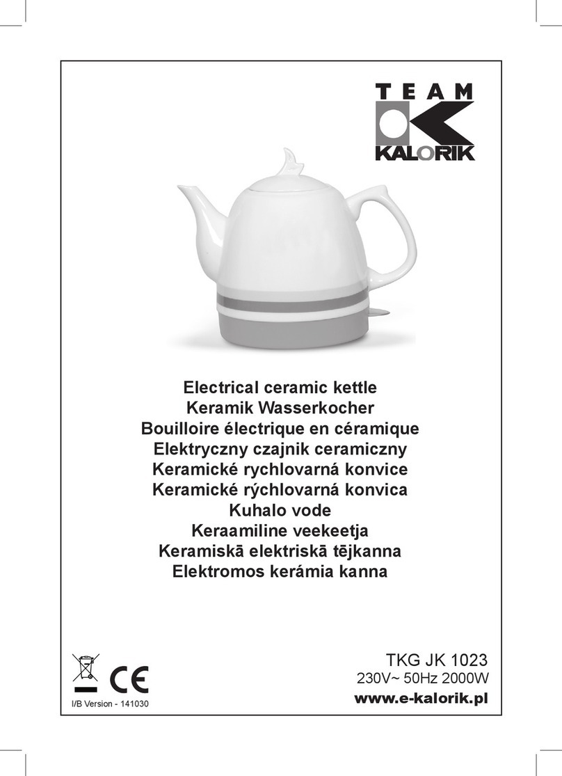 Team Kalorik TKG JK 1023 quick start guide
