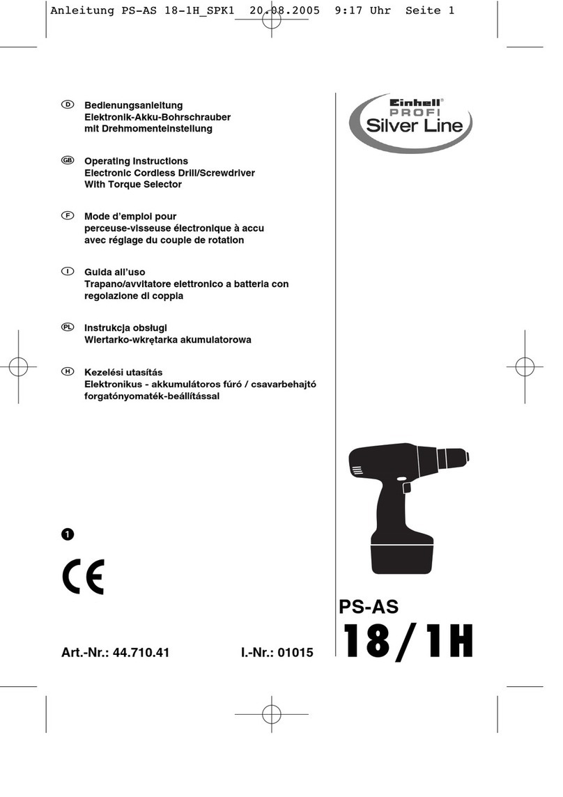 EINHELL PROFI Silver Line PS-AS 18/1H operating instructions