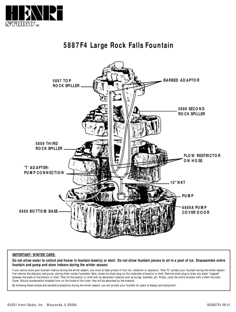Henri Studio Large Rock Falls Fountain User manual Henri Studio Large Rock Falls Fountain User manual