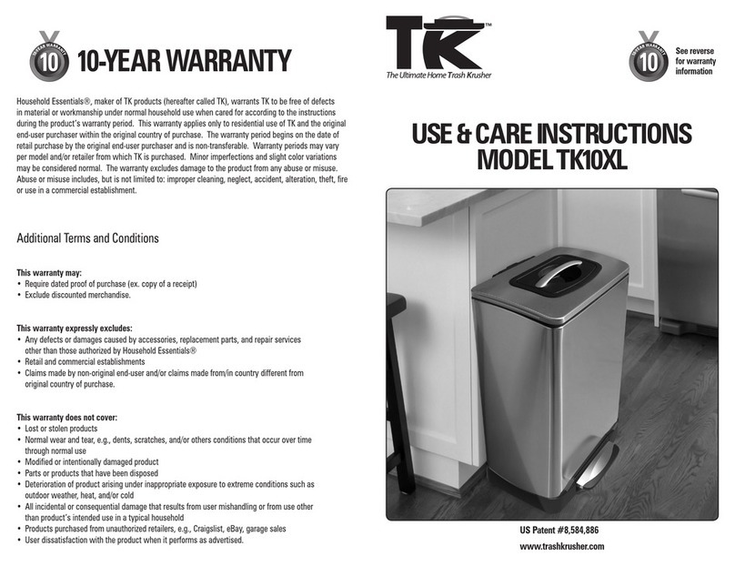 Household Essentials TK10XL Quick reference guide