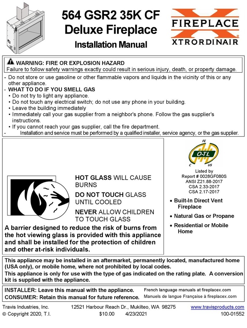 FireplaceXtrordinair 564 GSR2 35K CF installation manual