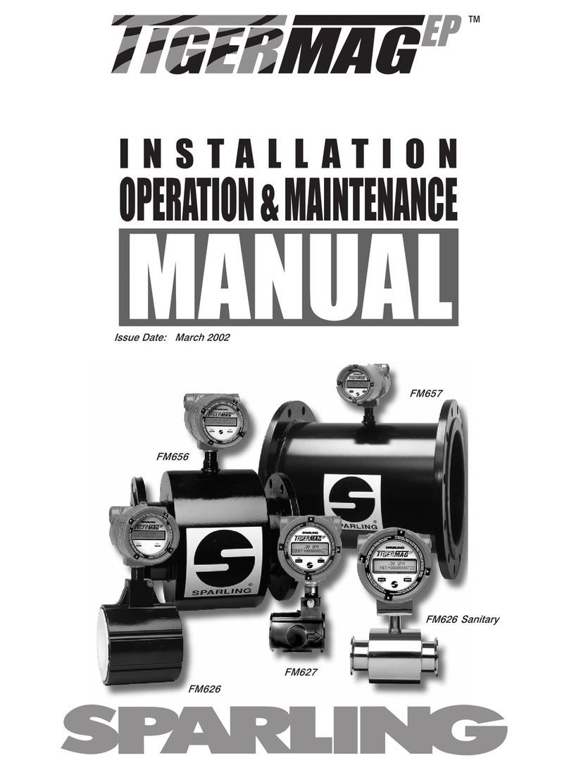 SPARLING Tigermag EP FM-626 Installation, operation & maintenance manual