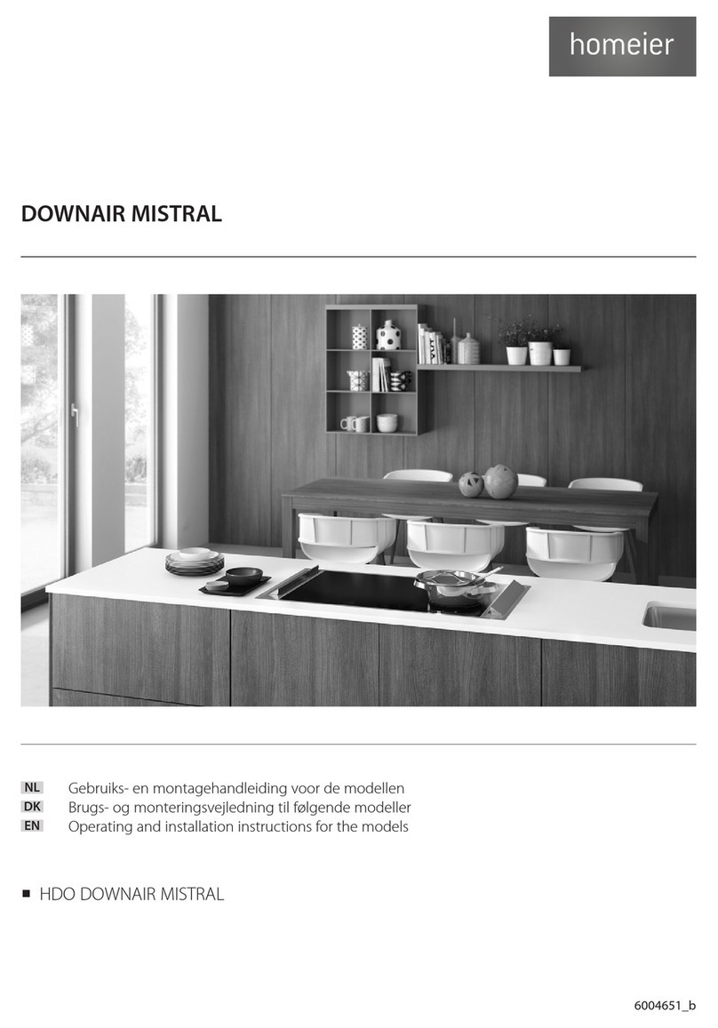 homeier HDO DOWNAIR MISTRAL E01 Operating and installation instructions