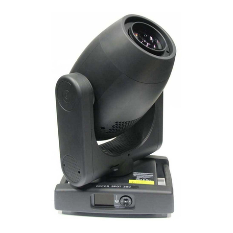 Claypaky AXCOR SPOT 300 User Menu