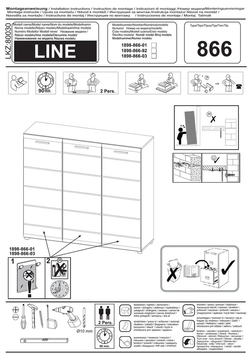 Trendteam LINE 866 Series installation instructions
