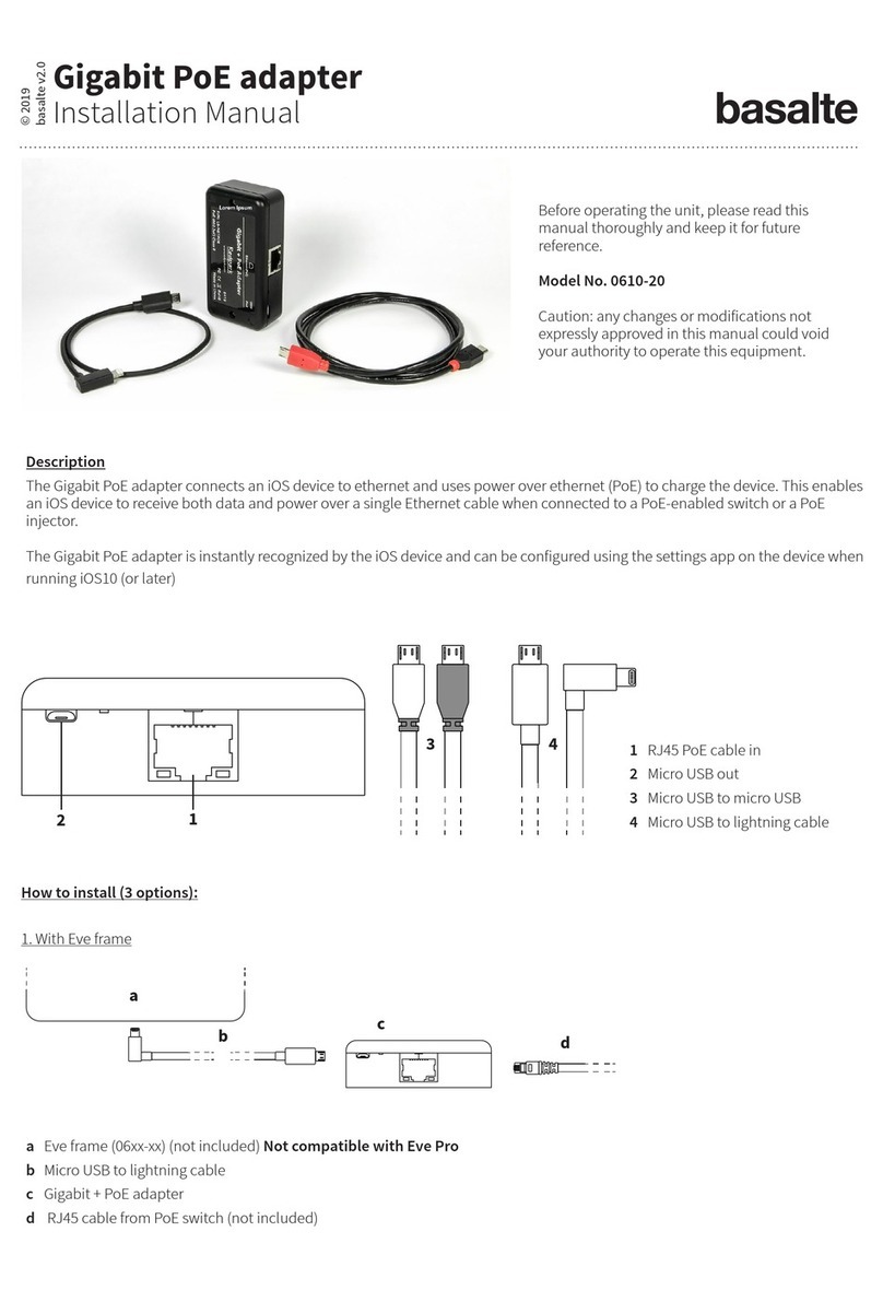 Basalte 0610-20 installation manual