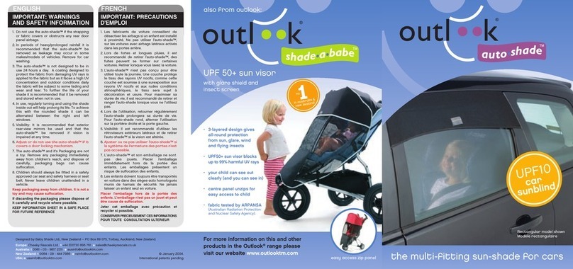 Outlook auto-shade UPF50 instructions
