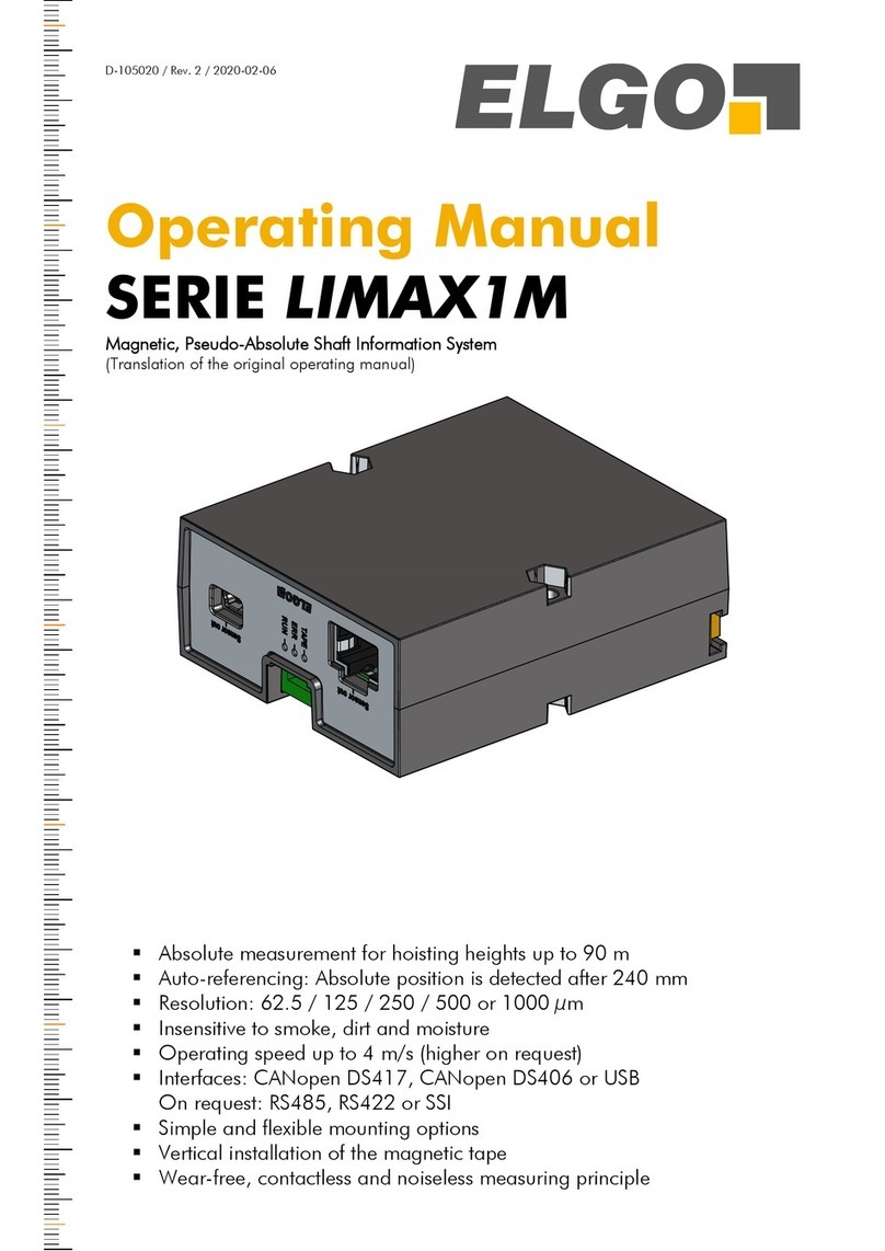 Elgo LIMAX1M Series operating manual