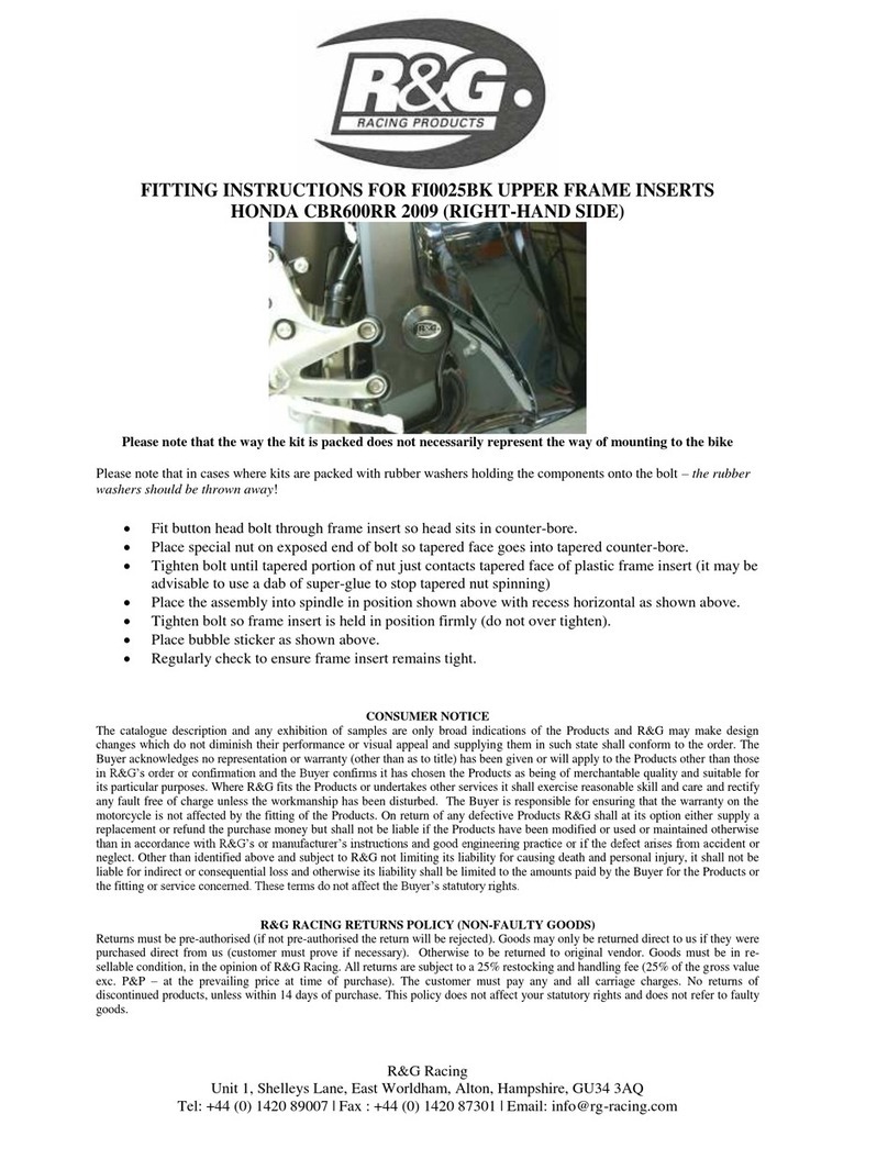 R&G FI0025BK User manual