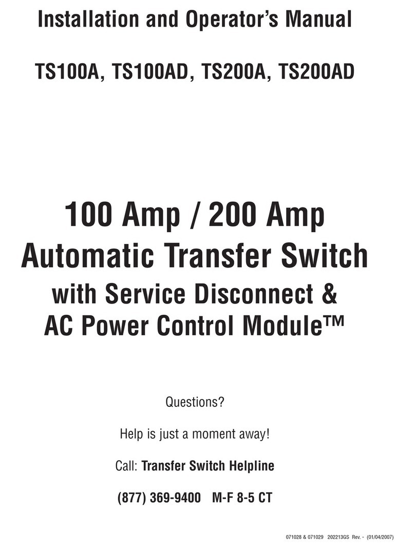 Rheem TS100A Installation and operator's manual