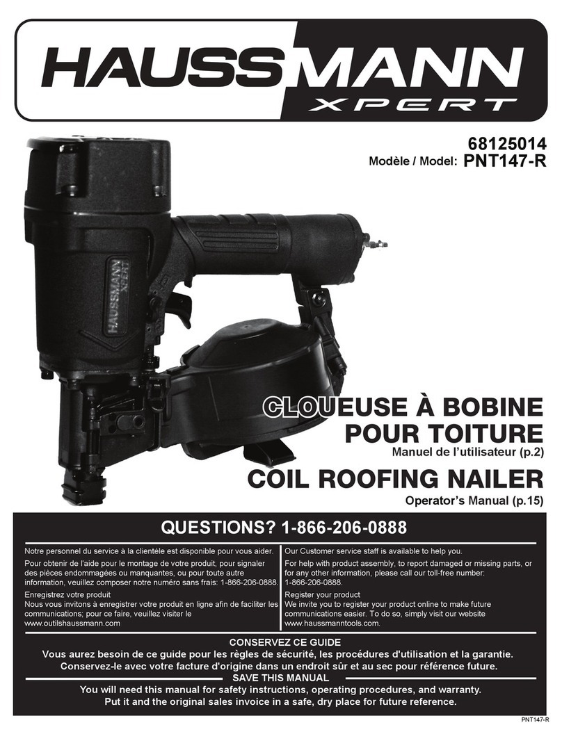 Haussmann Xpert PNT147-R Operator's manual