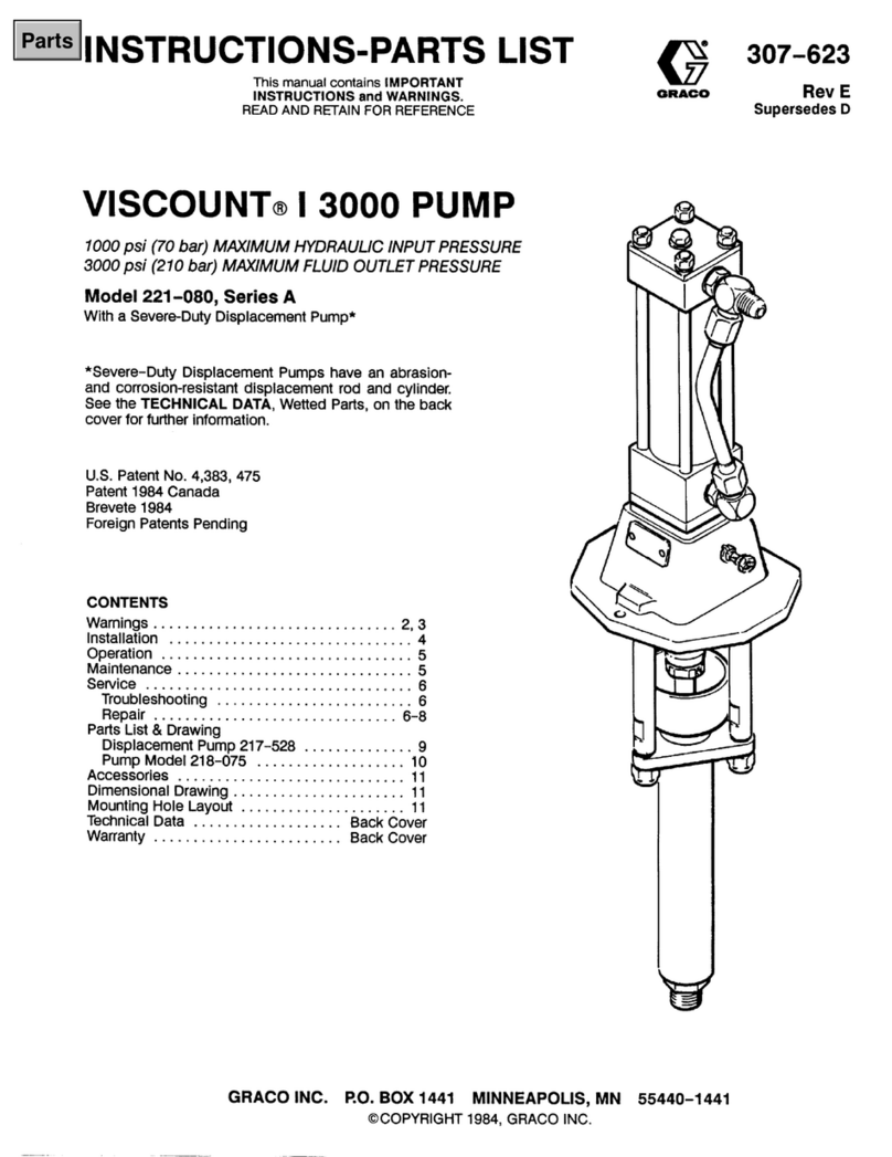 Graco Viscount I 3000 Operation manual
