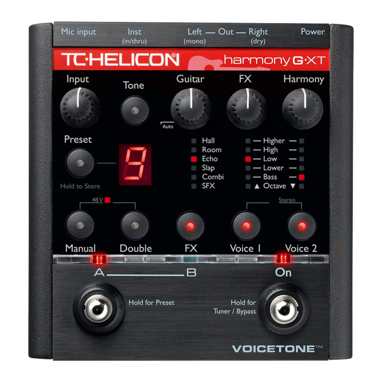 TC-Helicon VOICETONE HARMONY-G XT quick start guide
