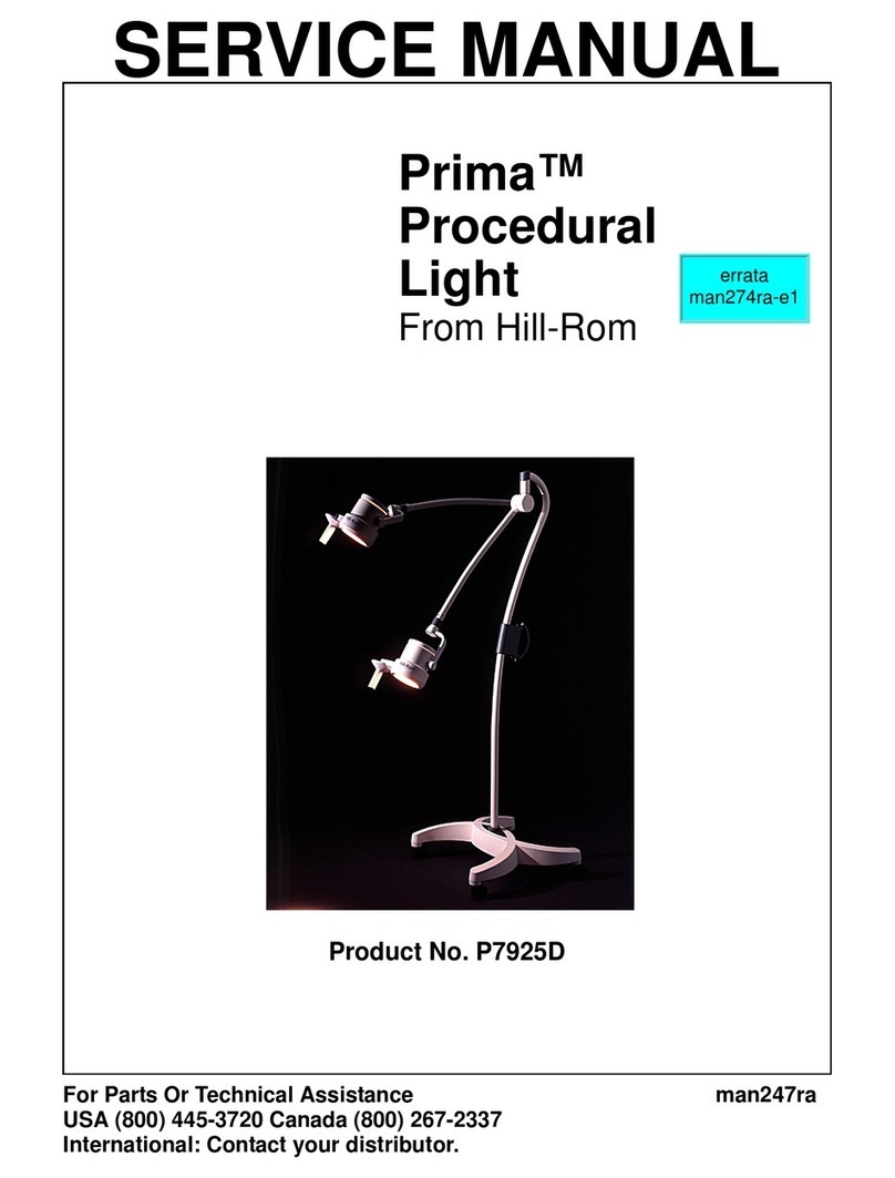 Hillrom Prima Procedural Light User manual Hillrom Prima Procedural Light User manual
