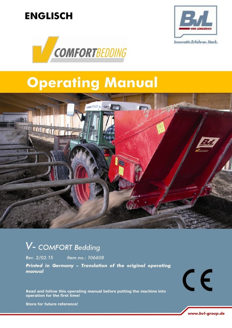 BVL V-COMFORT Bedding operating manual