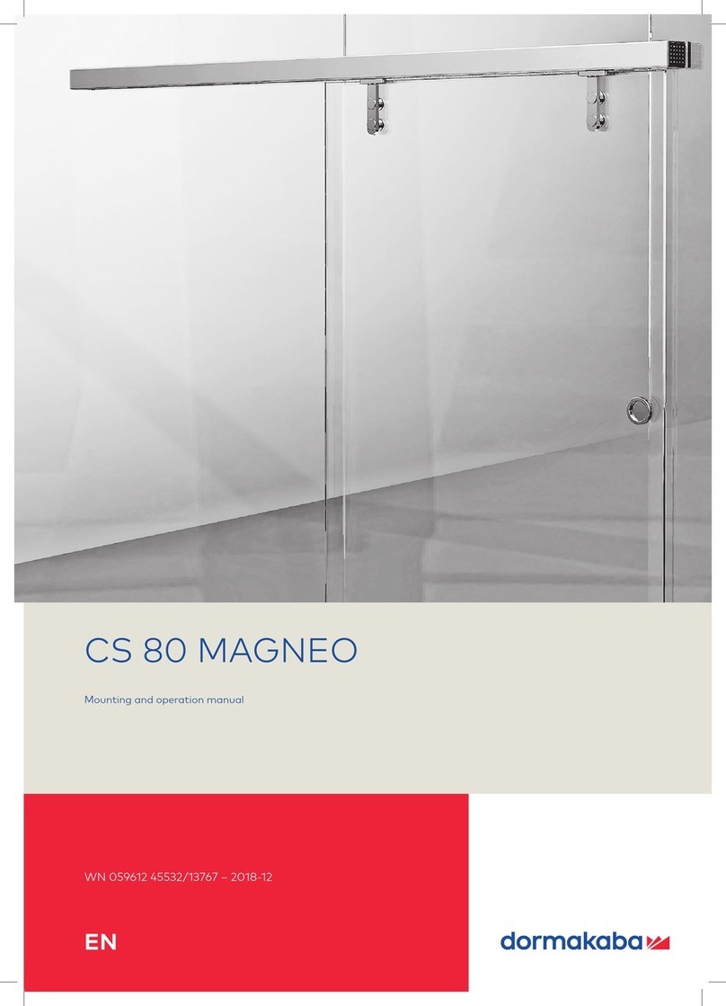 Dormakaba CS 80 MAGNEO Mounting and operation manual Dormakaba CS 80 MAGNEO Mounting and operation manual